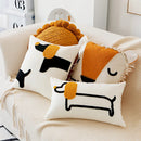 Embroidered Dog Pillowcase by Axyaa: Modern & Cute Sofa Decor