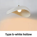 Axyaa Modern White Resin Pendant Light Chandelier for Kitchen Counter