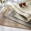 Axyaa Geometric Fabric Placemats Set for Christmas Table Decor