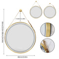 Axyaa 600mm Round LED Bathroom Mirror Anti-fog Wall Hanging Illuminated Lighted Black/Gold Frame