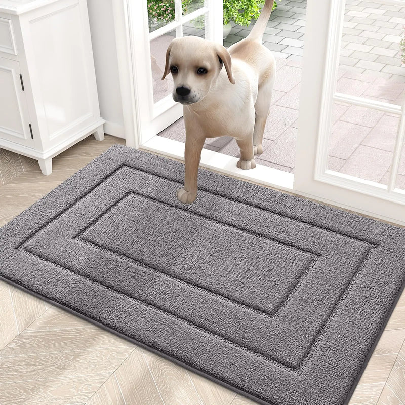 Axyaa Thicken Absorbent Indoor Entrance Door Mat Low-Profile Washable Floor Carpet