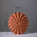 Axyaa Red Ceramic Vase: Creative Luxury Decor for Home and Hotel