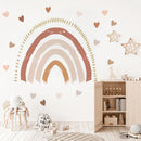 Axyaa Boho Rainbow Wall Decals: Waterproof Nursery Wall Stickers for Kids' Bedroom