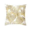 Axyaa Gold Plant Polyester Pillow Case for Home Decor