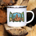 Axyaa Enamel Caravan Camping Mug - Adventure Campfire Party Cup