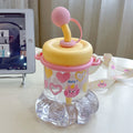 Axyaa Cat Claws Straw Water Bottle - Large Capacity Portable Sippy Cup