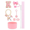 Axyaa 10pcs Tumbler Accessories Set: Straw, Cover, Cap, Boot, Stopper, Keychain, Charm