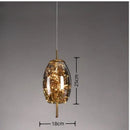Axyaa Nordic Luxury LED Glass Pendant Chandelier for Home Decor