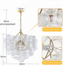 Axyaa Vintage Glass Pendant Light: Elegant French Villa Living Room Dining Room Lighting