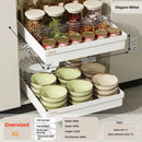 Axyaa Cabinet Organizer Rack: Seasoning Bowls Storage Basket for Kitchen Dishes.