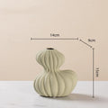 Axyaa Geometric Twisted Stripes Ceramic Vase for Abstract Flower Arrangement & Home Decoration