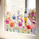 Colorful Flowers Butterfly Wall Sticker for Glass Windows by Axyaa
