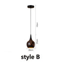 Axyaa Retro Carved Pendant Light: Creative Atmosphere Chandelier for Living Room, Coffee Shop, Bar