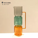 Axyaa Double-Layer Glass Vase: Stylish Desktop Decor, Unique Crystal-Clear Design