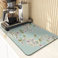 Axyaa Flowers Pattern Kitchen Absorbent Drying Mat: Stylish Table Decor & Accessory
