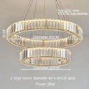 Axyaa Modern LED Crystal Round Chandelier for Dinning Living Room