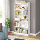 Axyaa 5-Layer White Modern Bookcase Storage Organizer Shelf