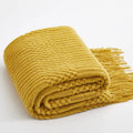 Axyaa Soft Nordic Knit Throw Blanket with Tassels for Sofa Bed & Office