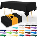 Axyaa Waterproof Vinyl Tablecloth 6 Pack 54x108In Disposable Plastic Table Covers