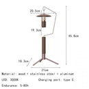 Axyaa Wood Aluminum Table Lamp for Outdoor Parlor and Bedroom