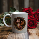 Axyaa Dino Hedgehog Ceramic Mug: Cute 3D Kids' Birthday Gift Cup