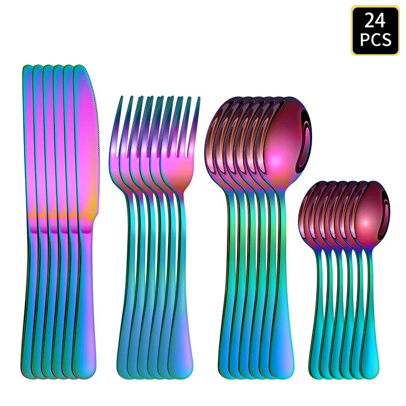 Axyaa 1010 Round Handle Cutlery Set - Ideal for Wedding, Party, Hotel