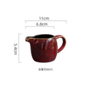 Axyaa Ceramic Milk Jug with Handle: Retro Style Gravy Boat & Seasoning Tool