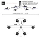 Axyaa Nordic Industrial Chandelier - Modern Pendant Lighting for Living Room, Kitchen, Bar