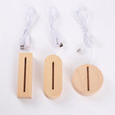Wooden LED Display Lamp Base for Crystal Resin Art - Axyaa Table Lamp Stand