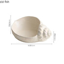 Axyaa Conch Ceramic Sashimi Plate: Elegant Seafood Display for Molecular Cuisine