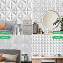 Axyaa 3D PVC Wall Panels for Indoor & Outdoor Decor, Pack of 12, Black & White