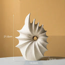 Axyaa Conch Shape Ceramic Vase for Home Decoration