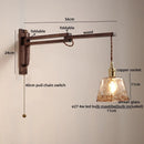 Axyaa LED Wood Glass Wall Lamp Modern Nordic Style for Home Decor