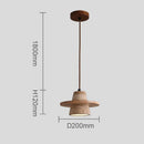 Axyaa Hat Shaped Stone Dining Pendant Lamp