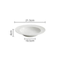 Axyaa White Barley Ceramic Deep Plate with Creative Relief Design