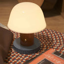 Axyaa USB Charging LED Mushroom Table Lamp Touch Switch Bedside Decor Light