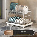 Axyaa Over Sink Dish Drying Rack Utensil Holder Countertop Organizer