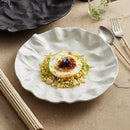 Axya Texture Ceramic Shallow Plate - Specialty Tableware for Desserts, Sushi, Fruit Salads