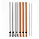 Axyaa Stainless Steel Bubble Tea Straw Set with Spoon Shaped Straw