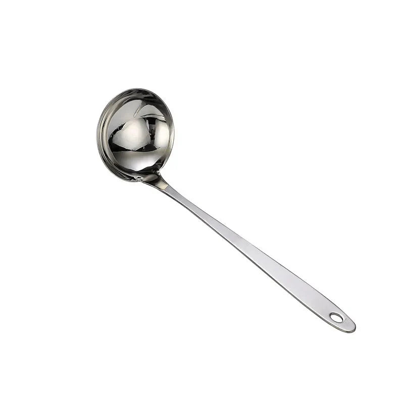 Axyaa Stainless Steel Long Handle Soup Spoon Colander for Hot Pot Kitchen Utensil
