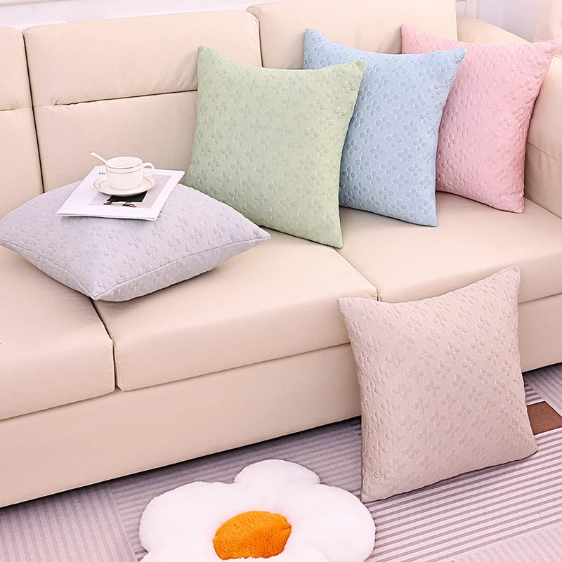 Axyaa Four-Leaf Clover Luxury Pillowcase Cover - Cozy & Machine Washable