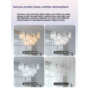 Axyaa French Glass Chandelier Cream Luxe Staircase Lamp