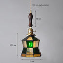 Axyaa Retro Pastoral Stained Glass Pendant Chandelier