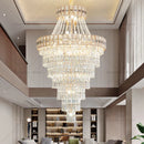Axyaa Spiral Staircase Chandelier: Luxury Light for Penthouse, Loft, Hotel