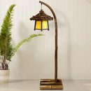 Axyaa Bamboo Weave Floor Lamp LED E27 for Living Room, Bedroom, Hotel