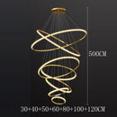 Axyaa Staircase Chandelier: Modern LED Pendant Light for Living Room and Indoor Lighting