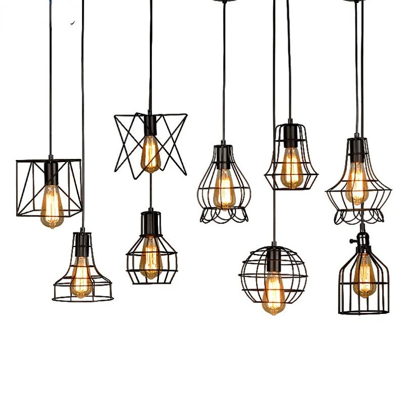 Axyaa Industrial Iron Pendant Light for Dining Room & Kitchen