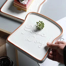 Axyaa Ceramic Breakfast Bread Steak Dessert Plate - Creative and Branded Plate