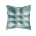 Axyaa Blue Jacquard Throw Pillowcase: 45x45 Cotton Sofa Cushion Cover