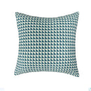 Axyaa Blue Jacquard Throw Pillowcase: 45x45 Cotton Sofa Cushion Cover